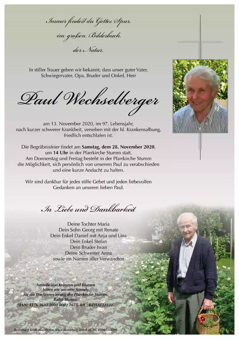 Parte von Paul Wechselberger